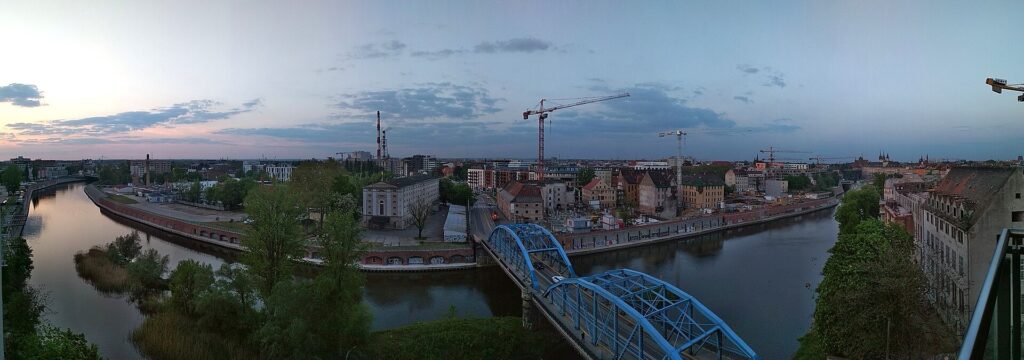 Wrocław - panorama z Mostu Sikorskiego